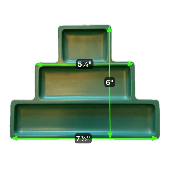 Octaevo Templo Catchall Resin Tray Desk Organizer Trinket Dish Green - Picture 4 of 6